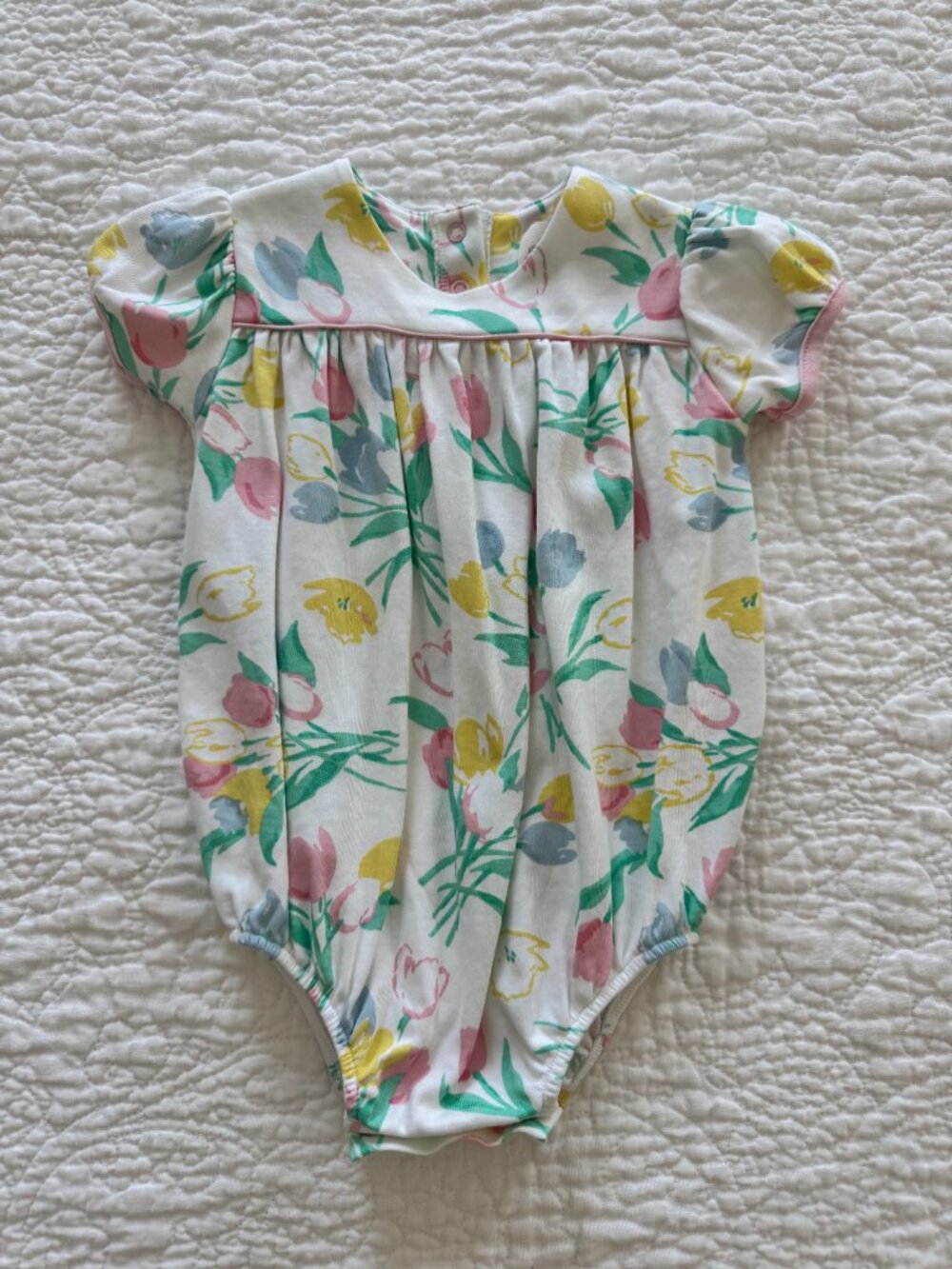 The Beaufort Bonnet Company Blythe Bubble - Elizabethtown Tulips 12-18 months